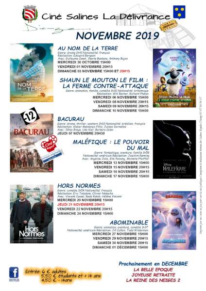 PROGRAMME CINEMA NOVEMBRE 2019 recto 600