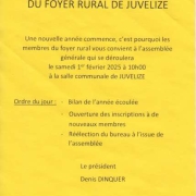 Assemblée Générale du Foyer de Juvelize